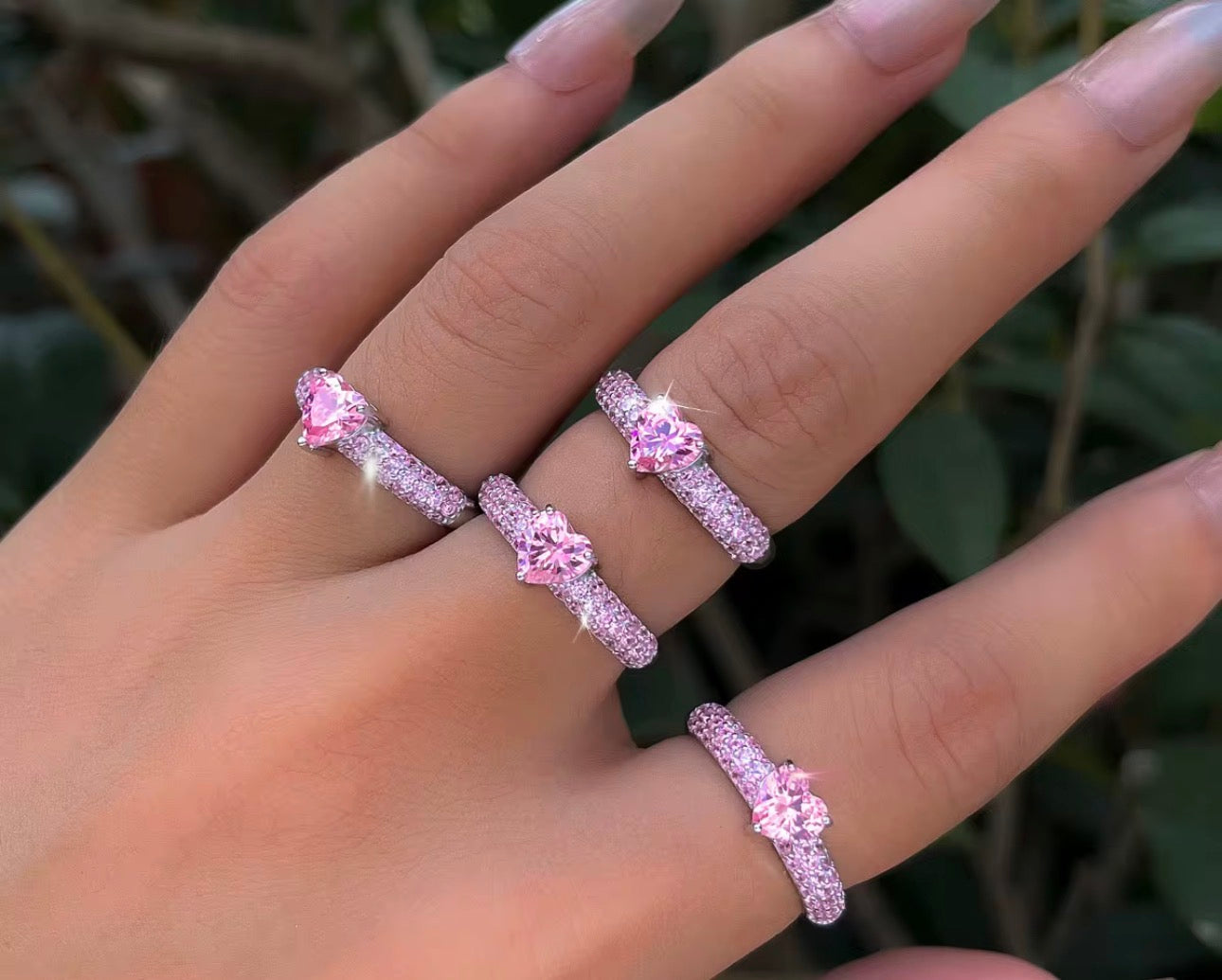 Pink Pave Eternity Ring