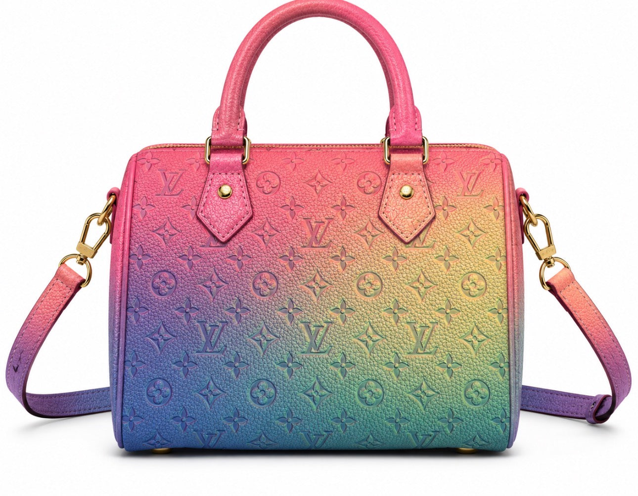 LV Inspired RainBow Rush Pillow Bag