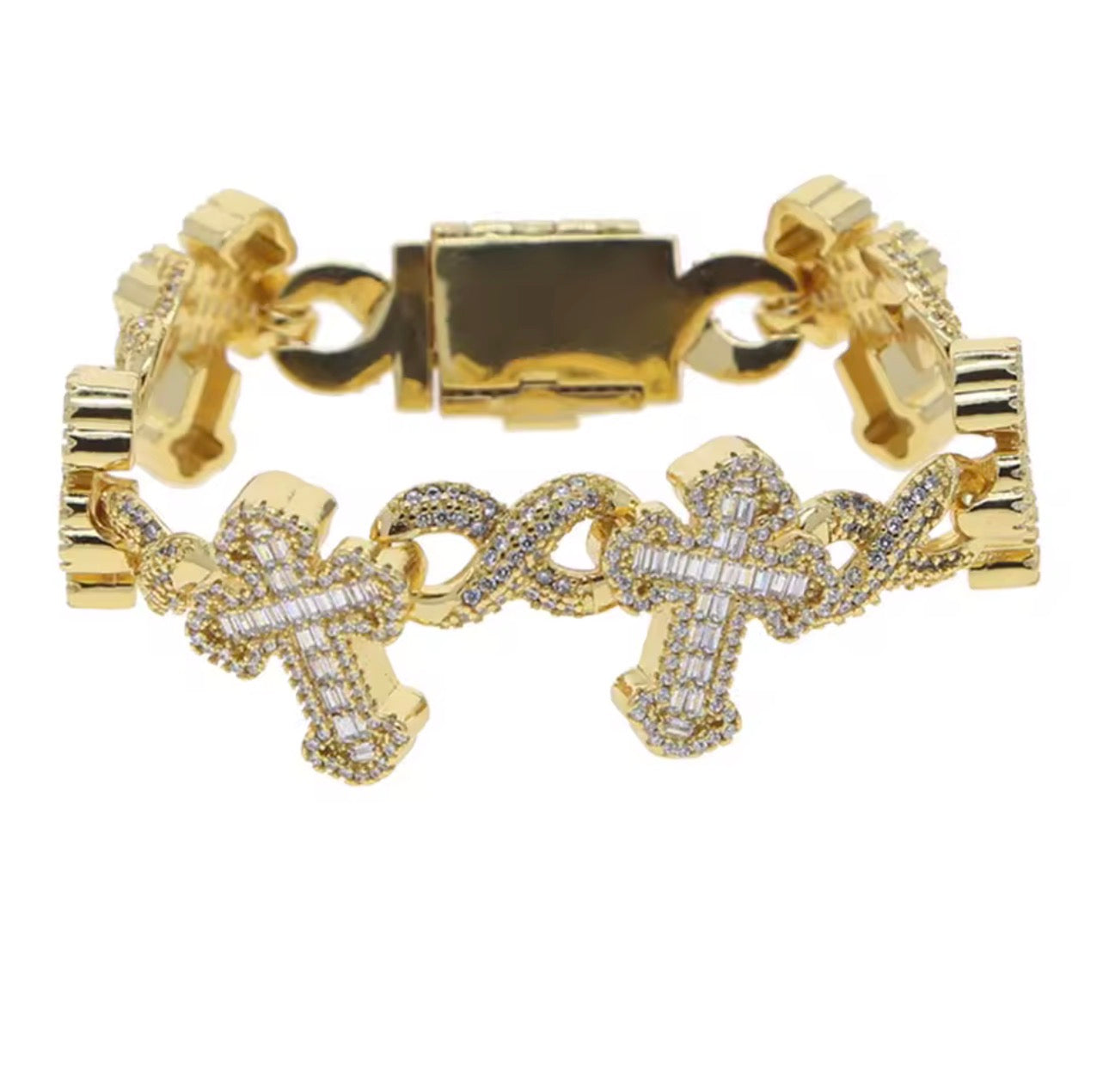 Cuban Infinite Cross Bracelet