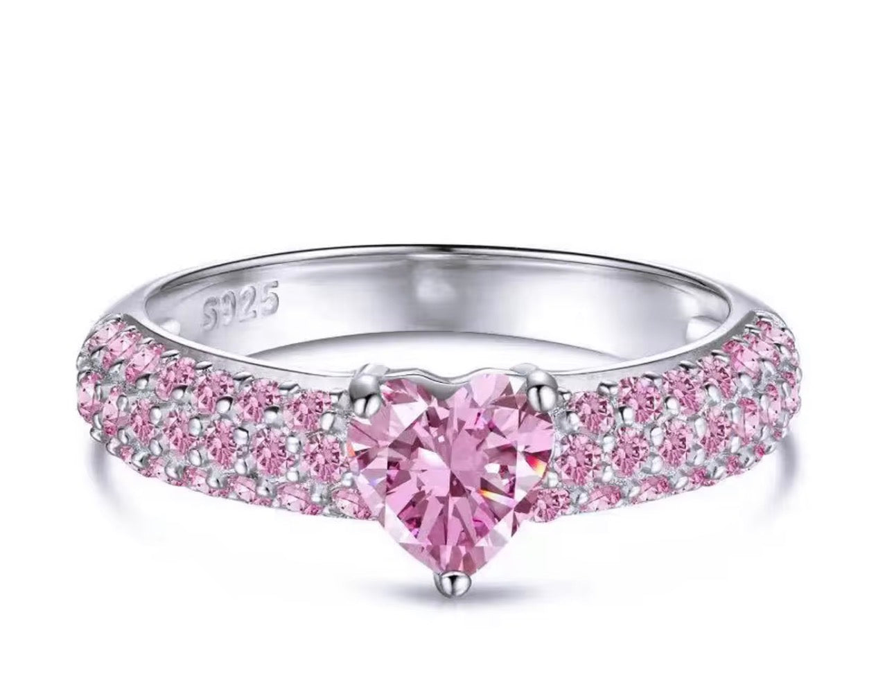 Pink Pave Eternity Ring