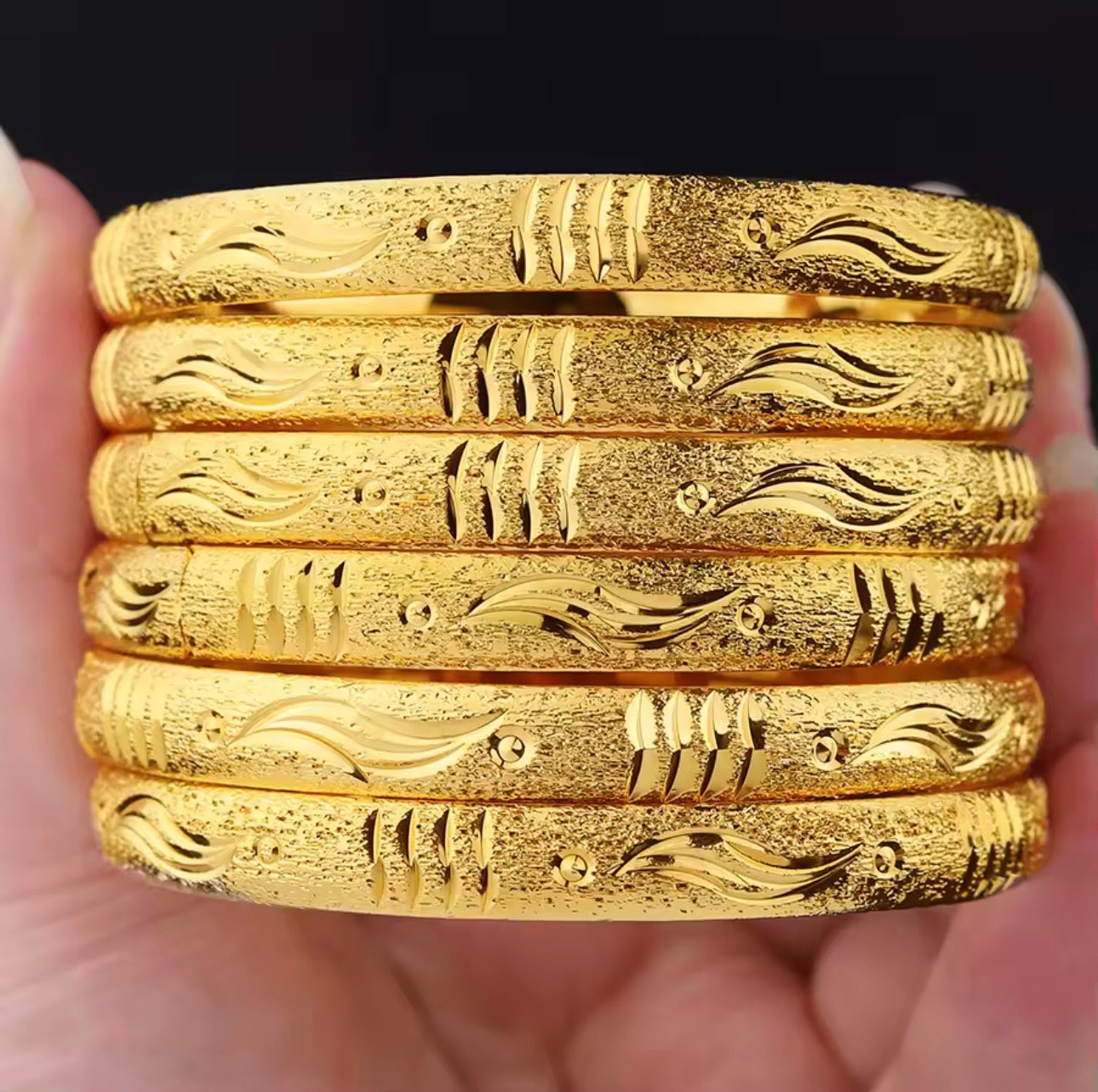 Gold Bangles (6pk)