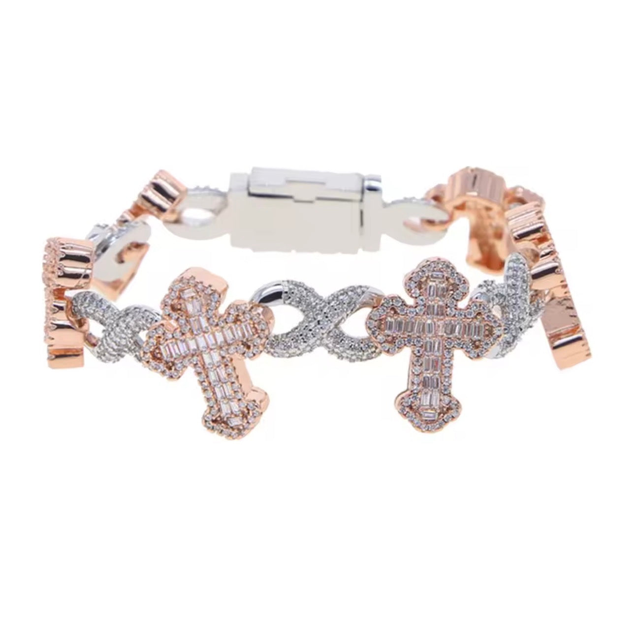 Cuban Infinite Cross Bracelet