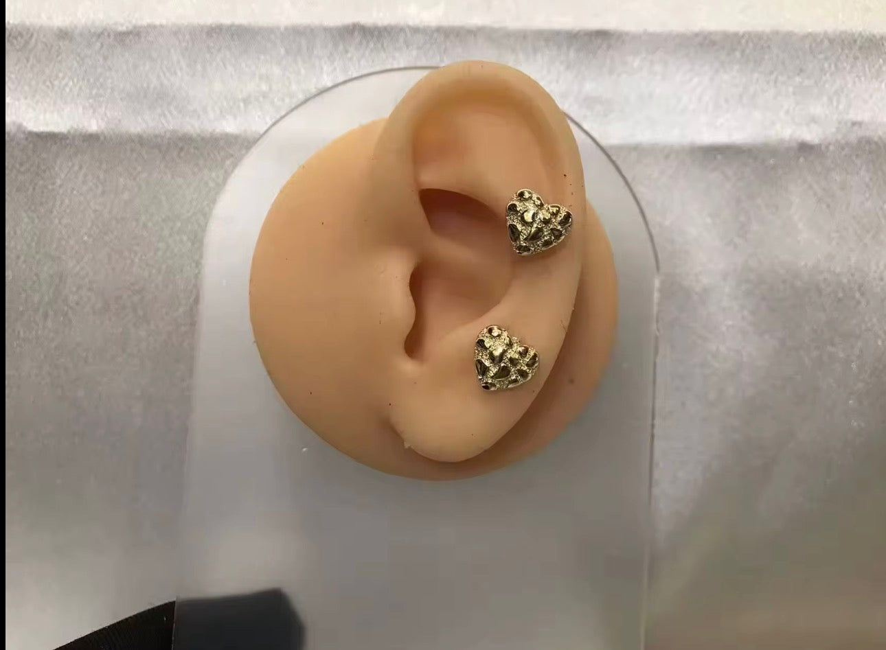 Mini Heart Stone Stud Earrings
