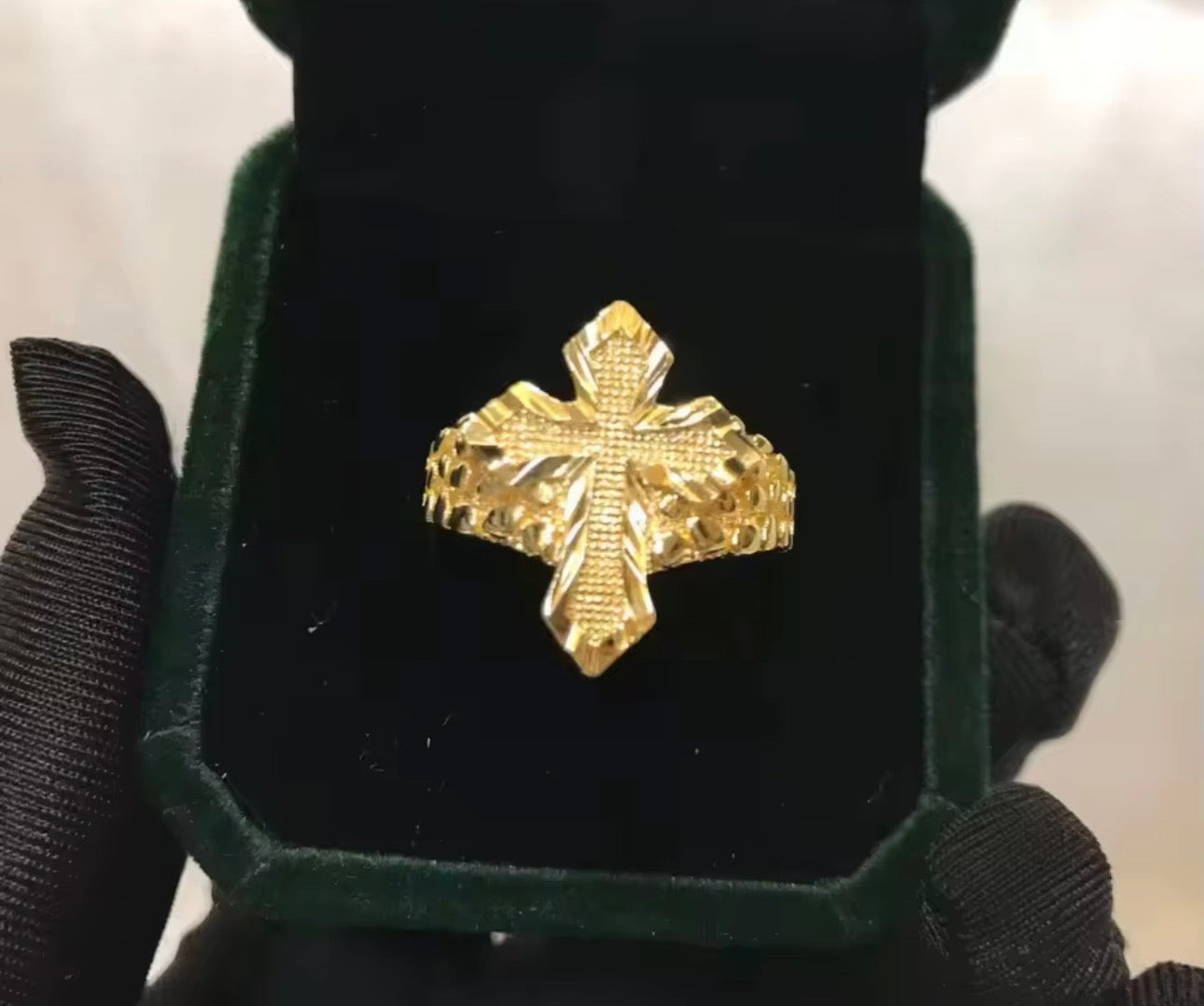 Gold Cross Ring