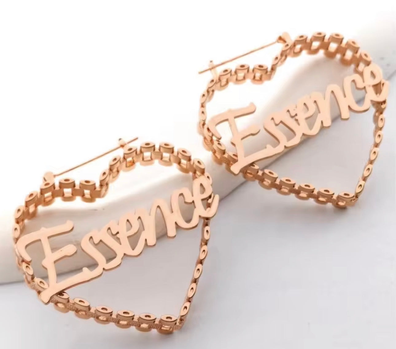 Heart Custom Name Earrings