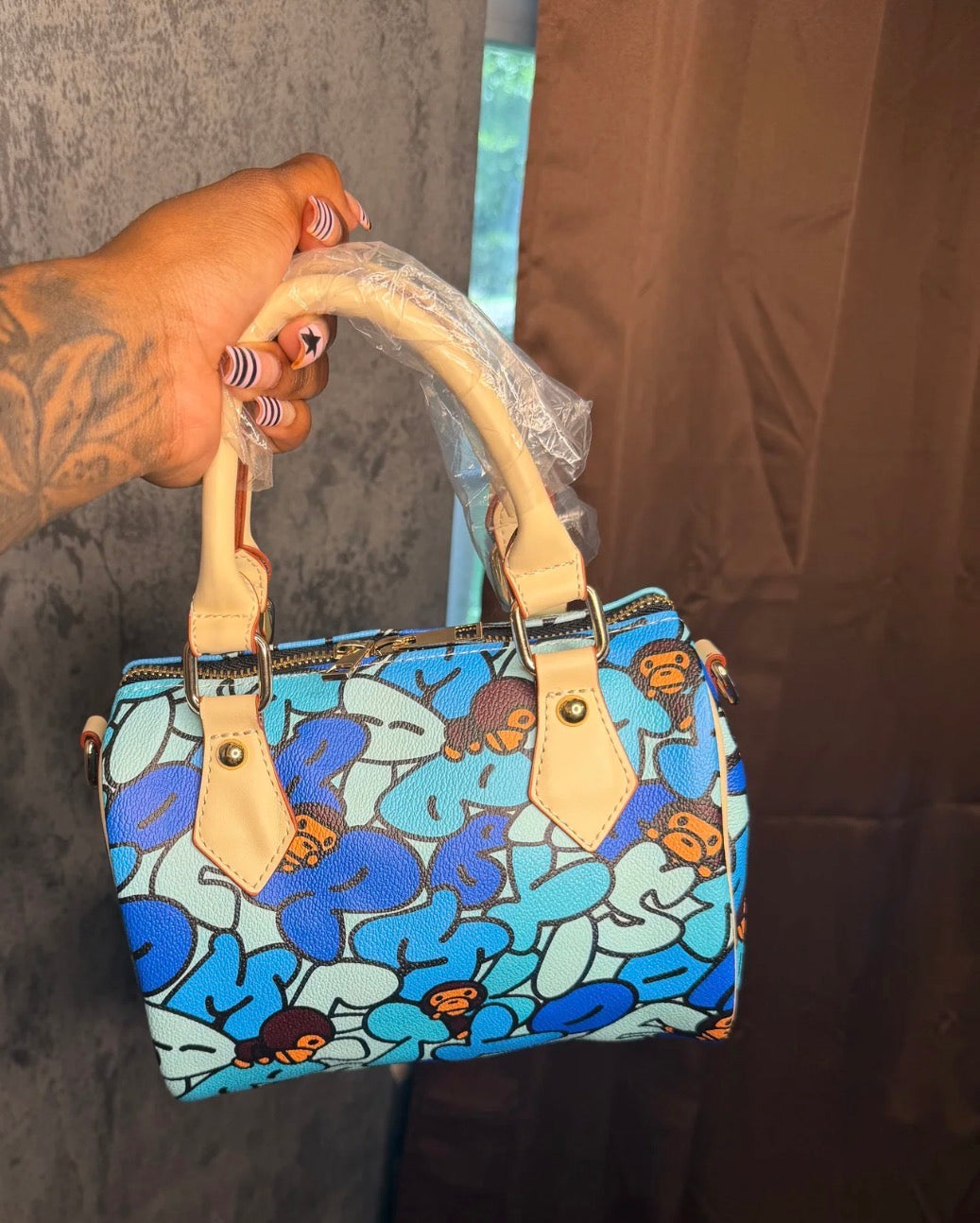 Blue ABC pillow bag