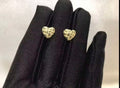 Mini Heart Stone Stud Earrings