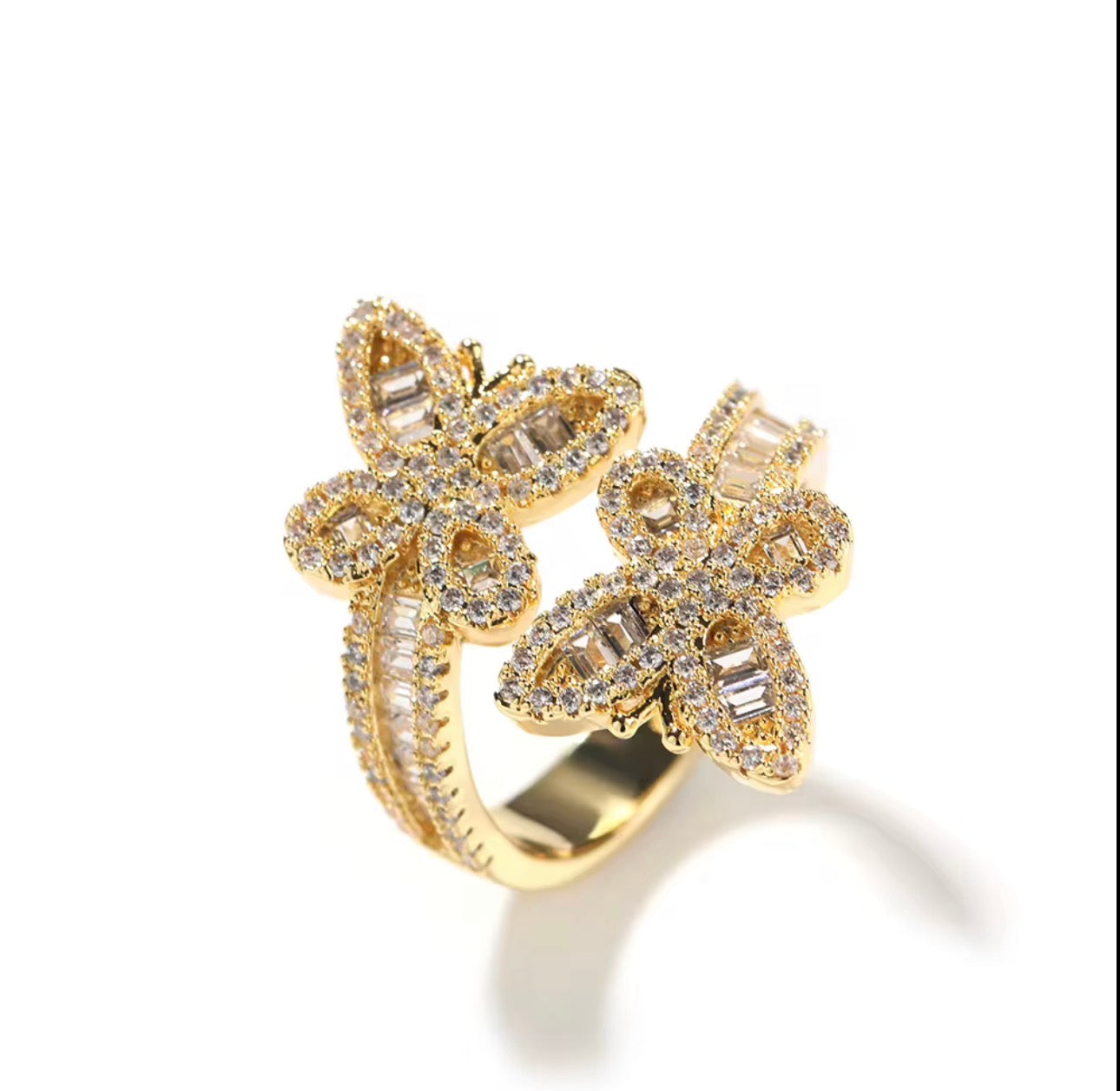 Double Butterfly Ring