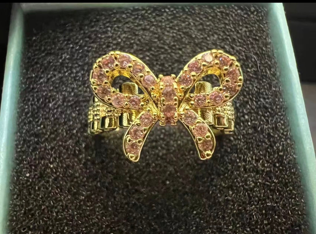 Pink Bowknot Ring