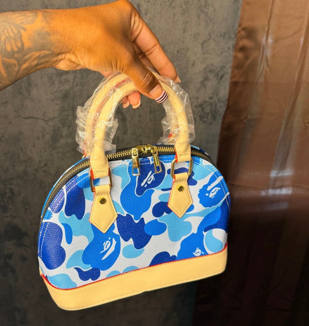 Blue Camo Shell Bag