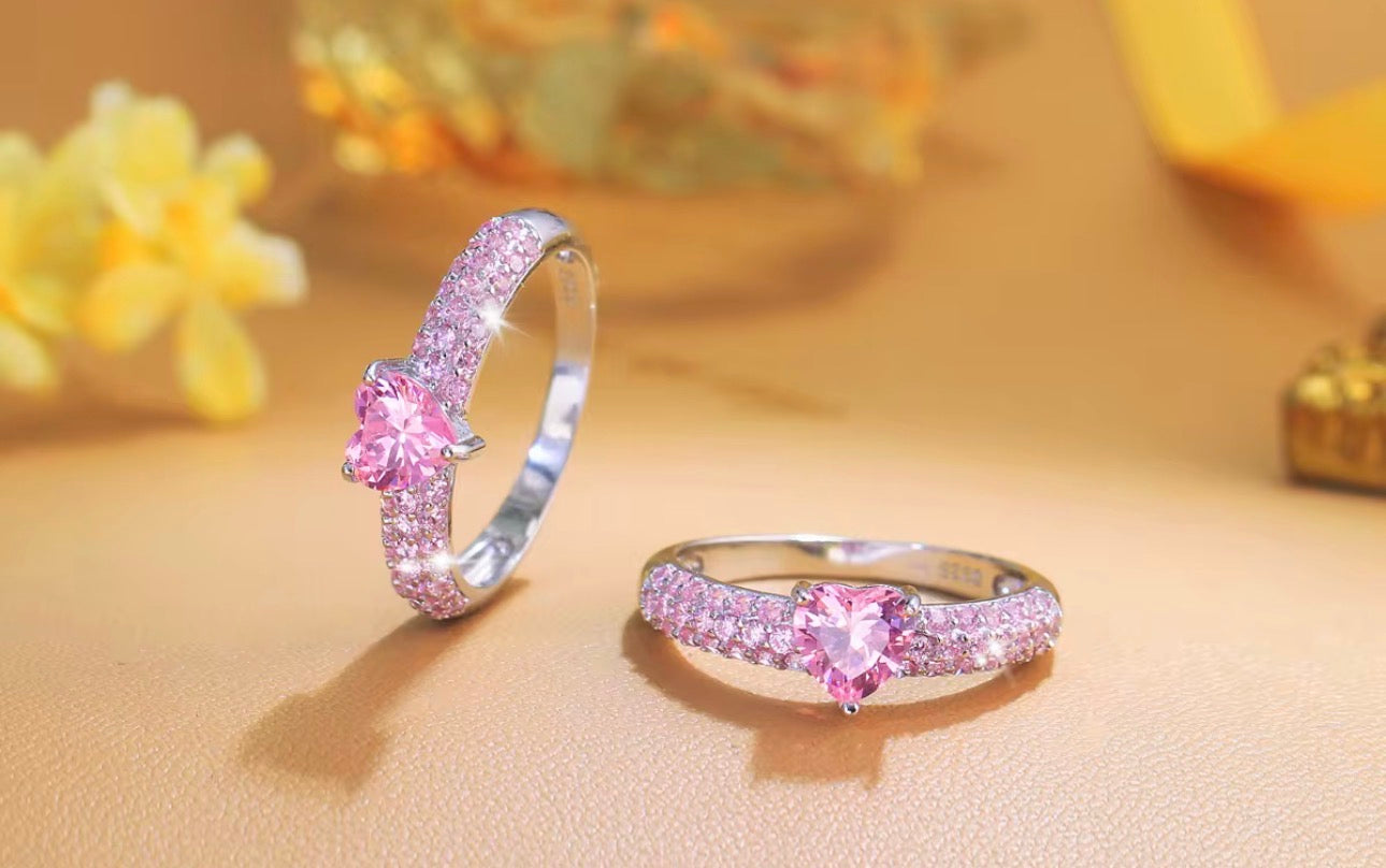Pink Pave Eternity Ring