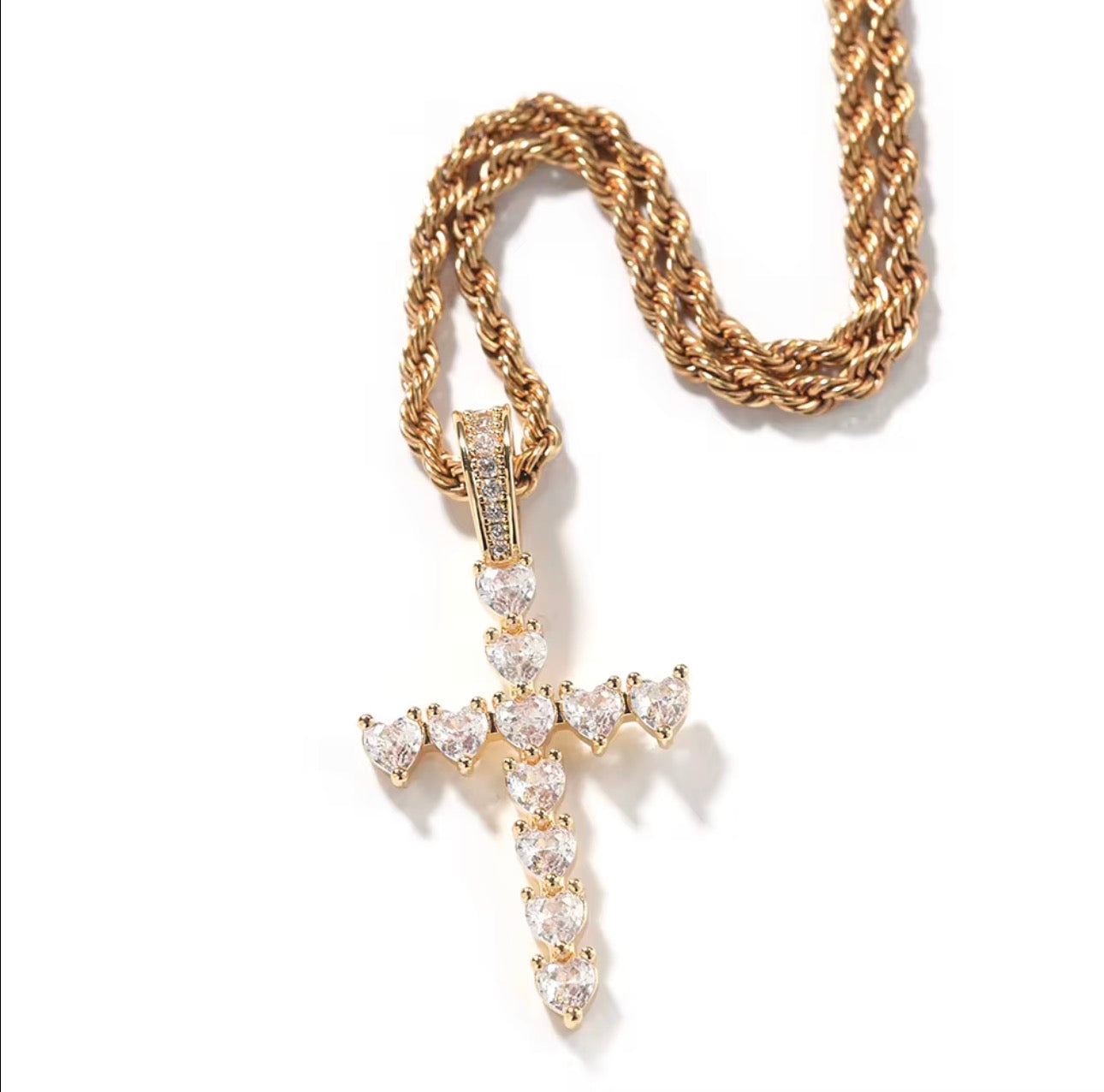 Heart Cross Necklace