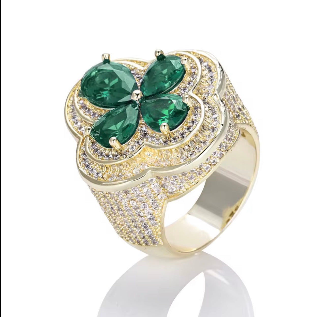 Clover Diamond Nugget Ring