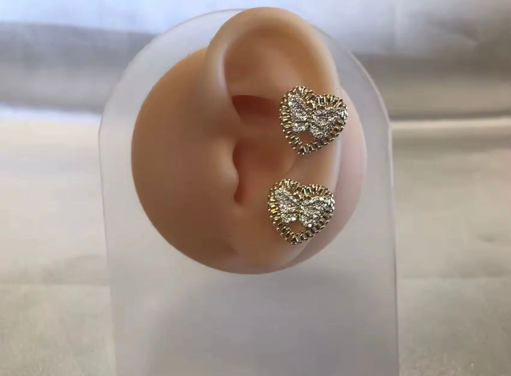 Butterfly Heart Earrings