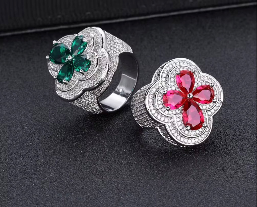 Clover Diamond Nugget Ring
