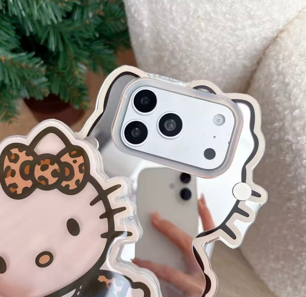 Cheetah Kitty Mirror Case