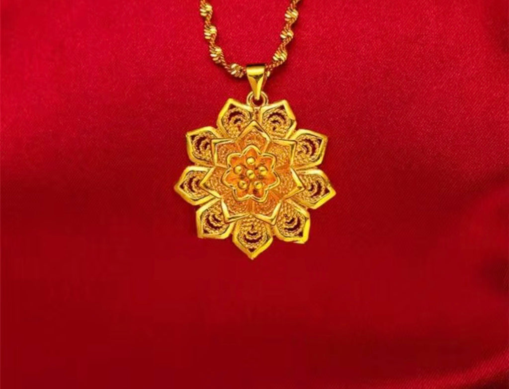 24k Flower Necklace