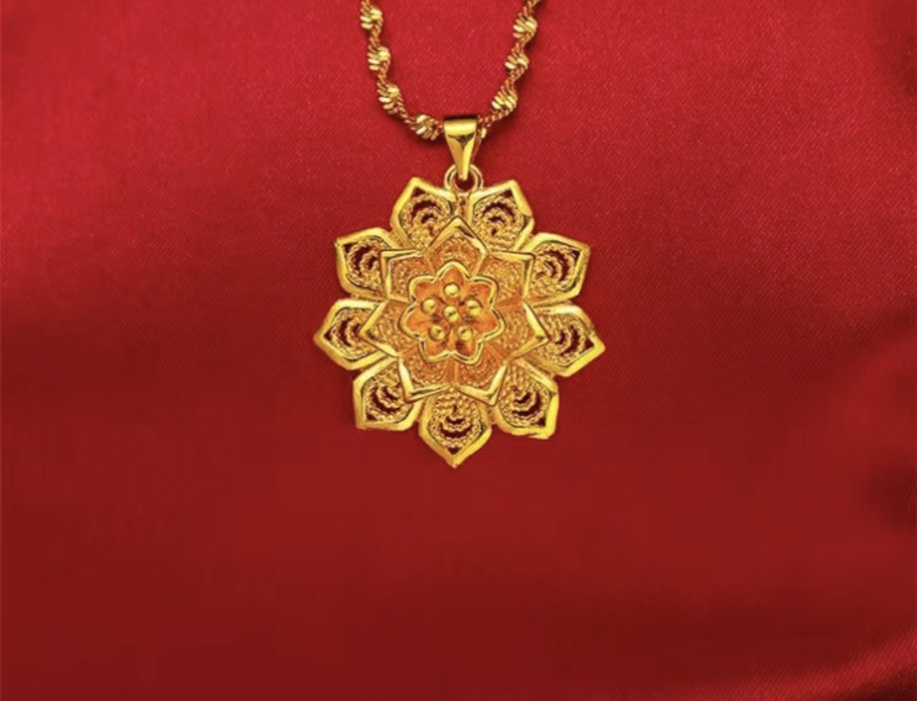 24k Flower Necklace