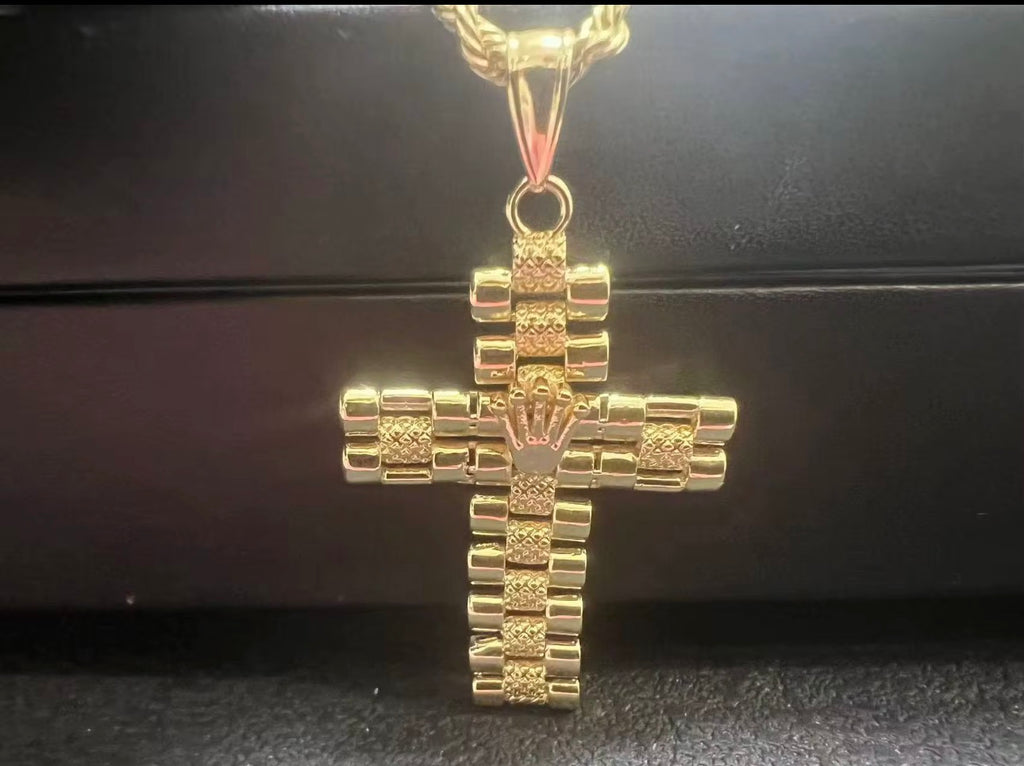 Rolex Cross Tennis Necklace