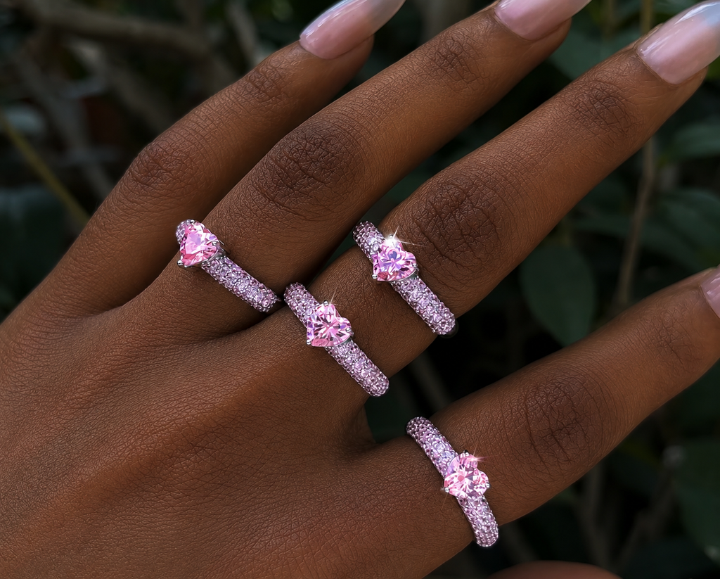 Pink Pave Eternity Ring