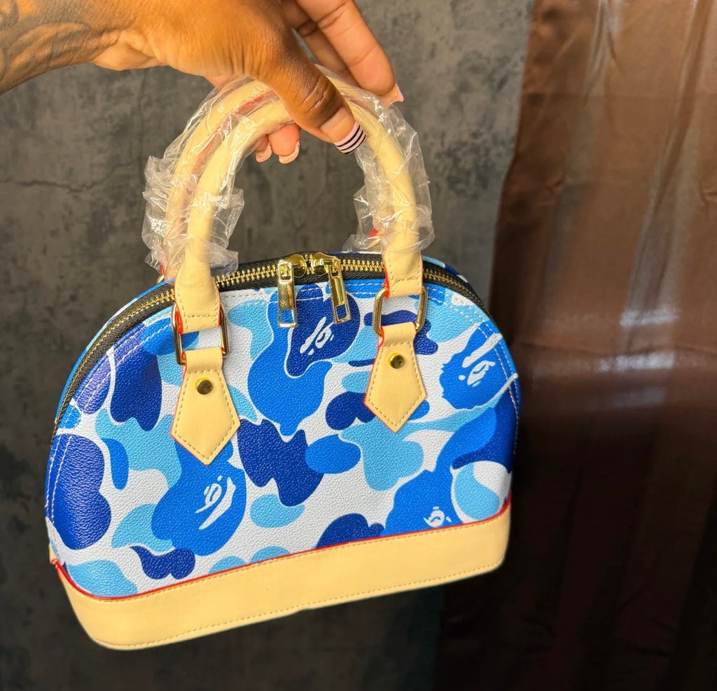 Blue Camo Shell Bag