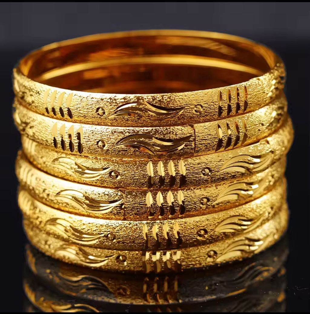 Gold Bangles (6pk)