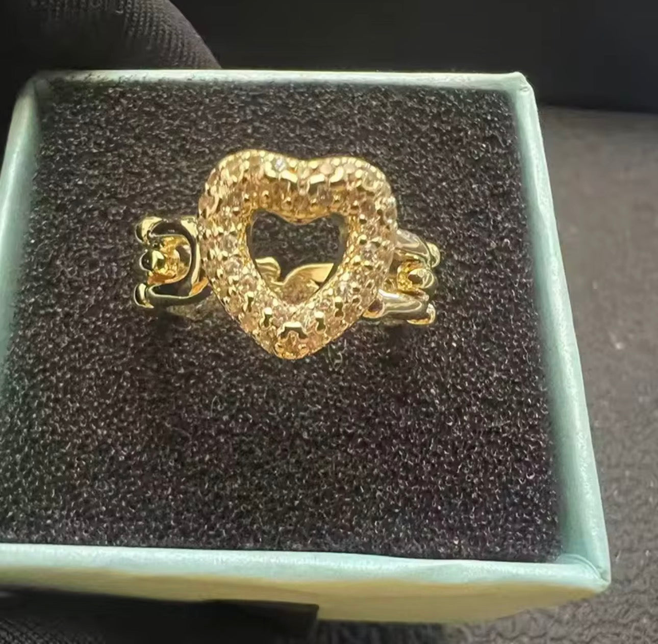 Heart Chain Ring