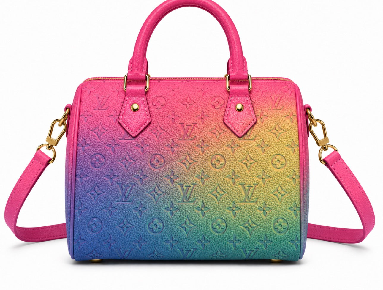 LV Inspired RainBow Rush Pillow Bag